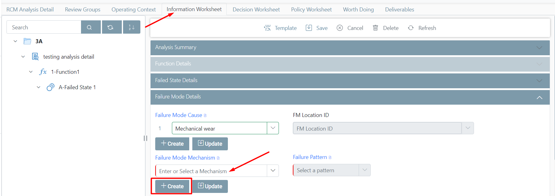 How to add the RCM Failure Mechanism Base file